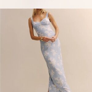 COPY - Reformation Reverie Dress Bijou Blue Floral